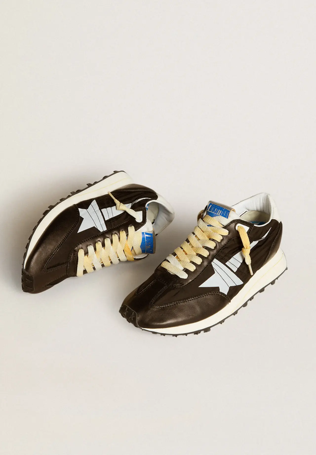 Women's Marathon sneakers with black nylon upper and white star