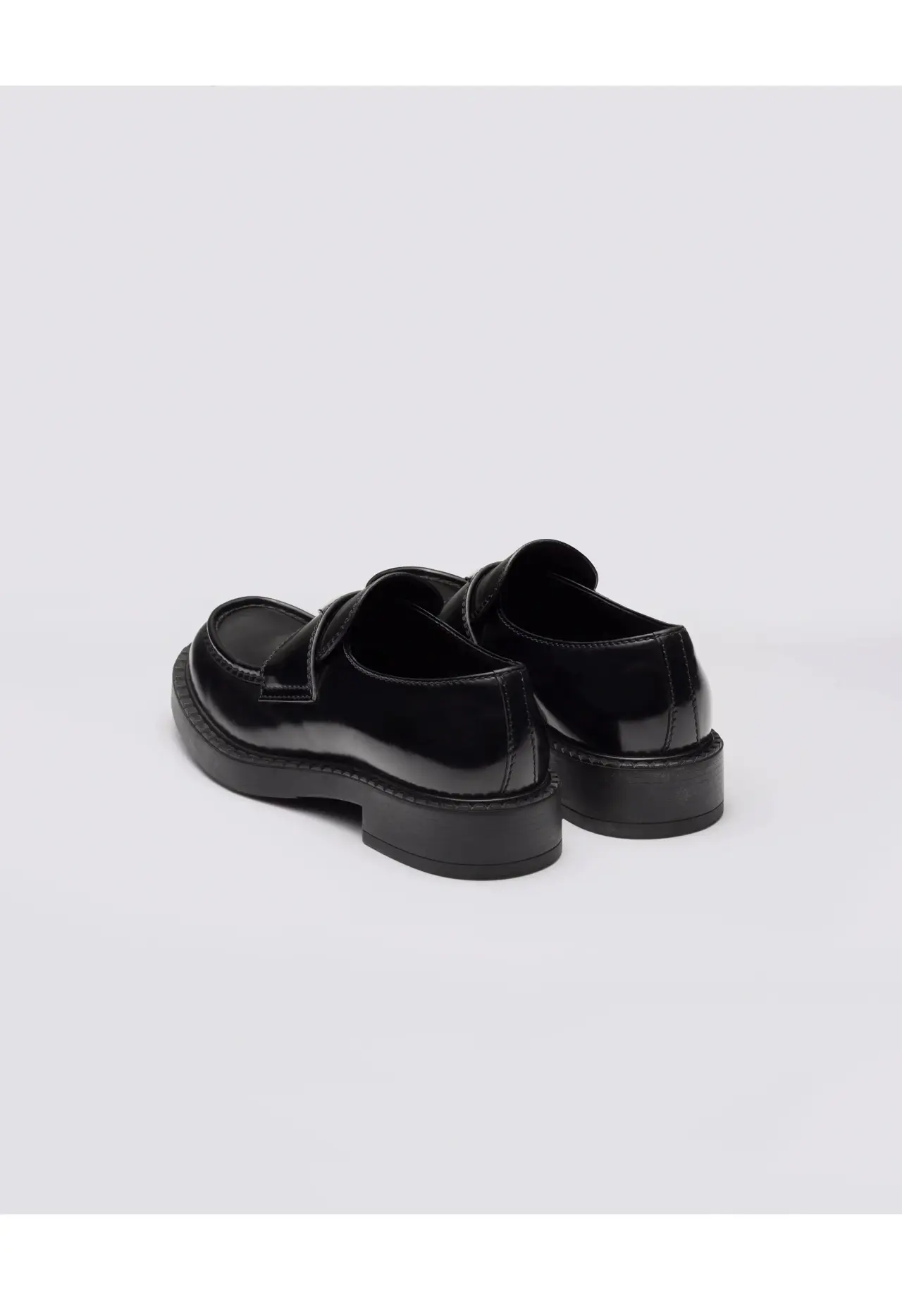 Chocolate brushed leather loafers
