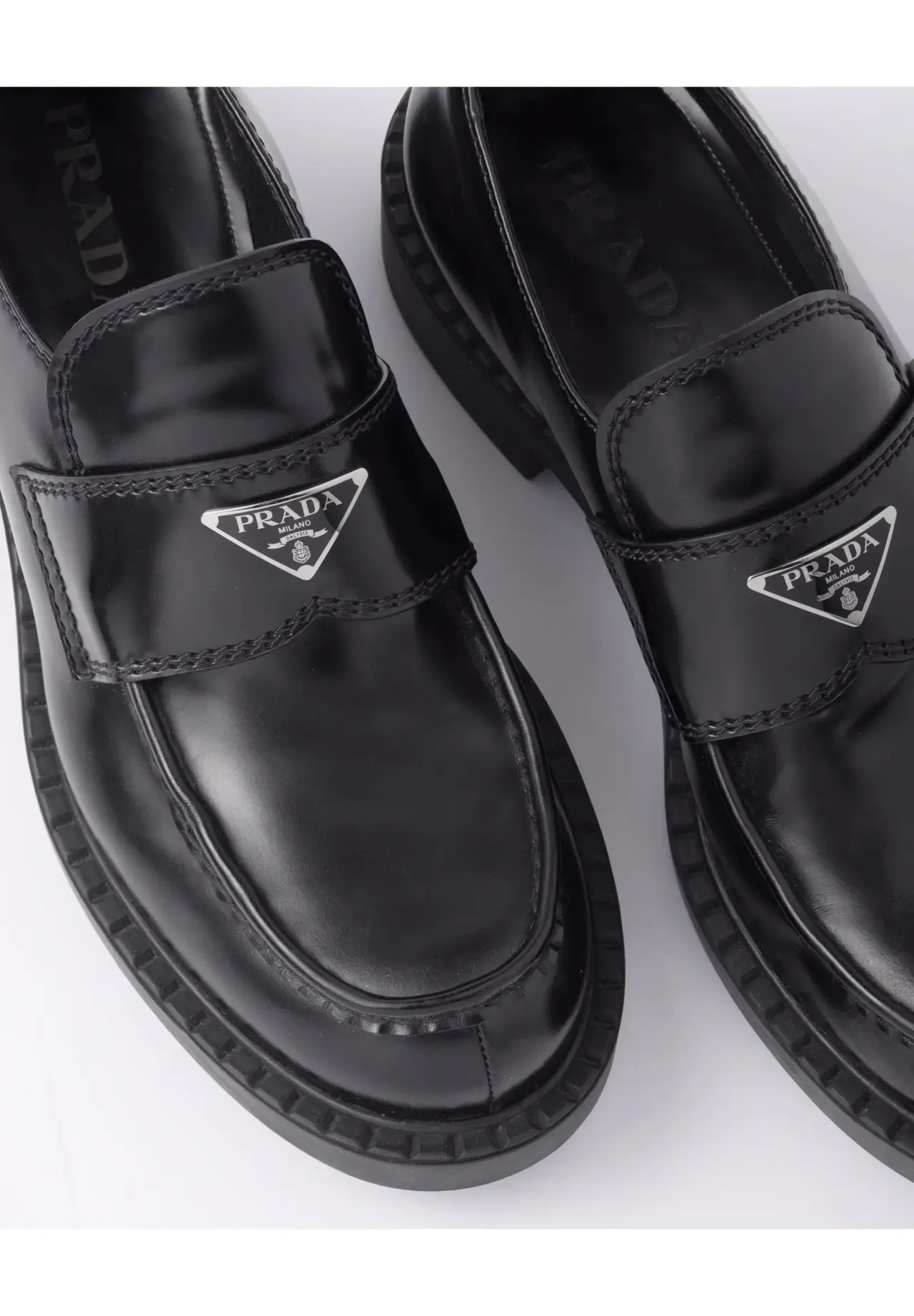 Chocolate brushed leather loafers