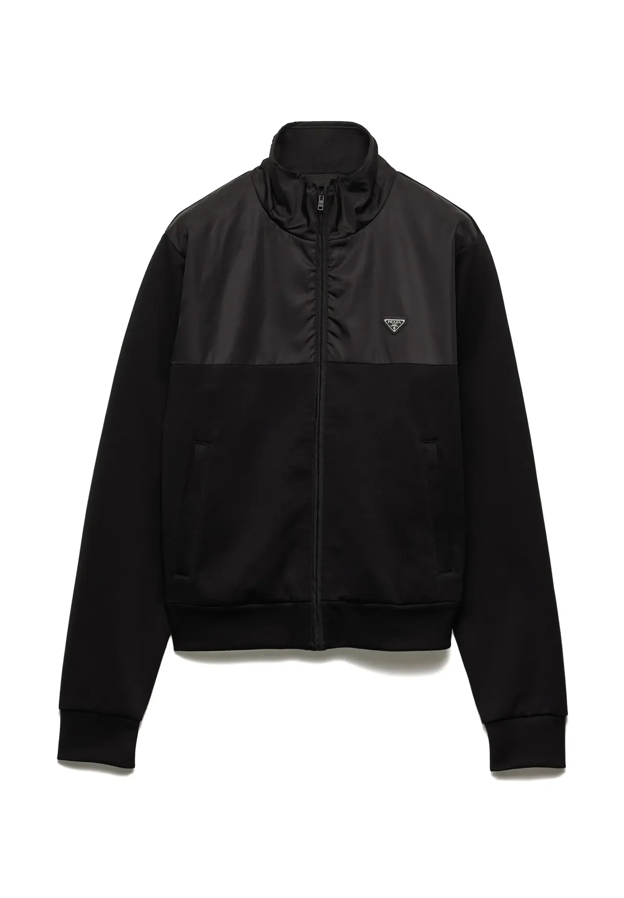 コットンフリース ファスナー開閉式 ジャケット Re-Nylonのディテール付