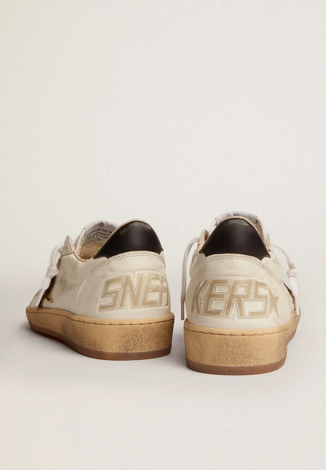 Ball Star sneakers with leopard-print pony skin star and black heel tab