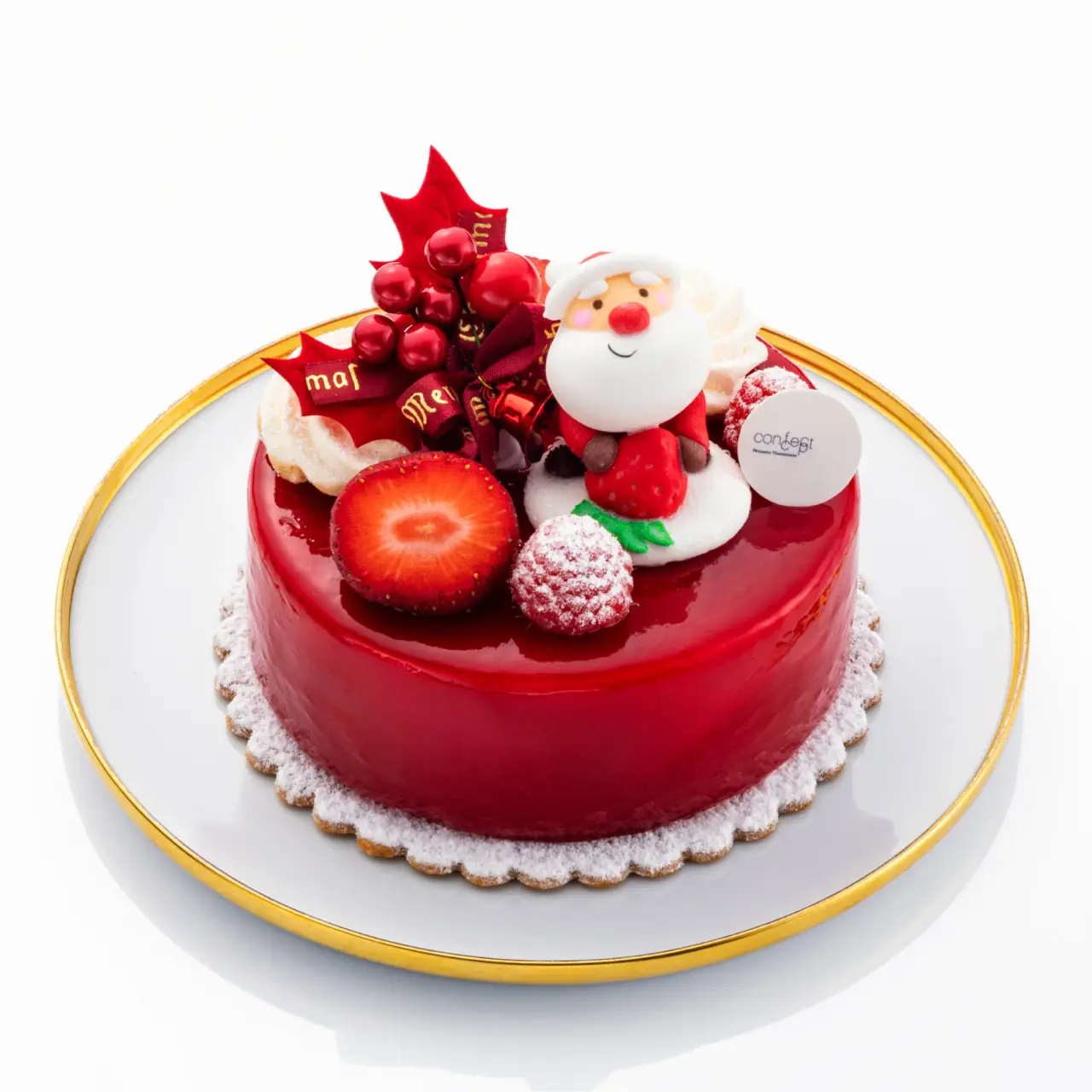 Strawberry and Vanilla Christmas Cake