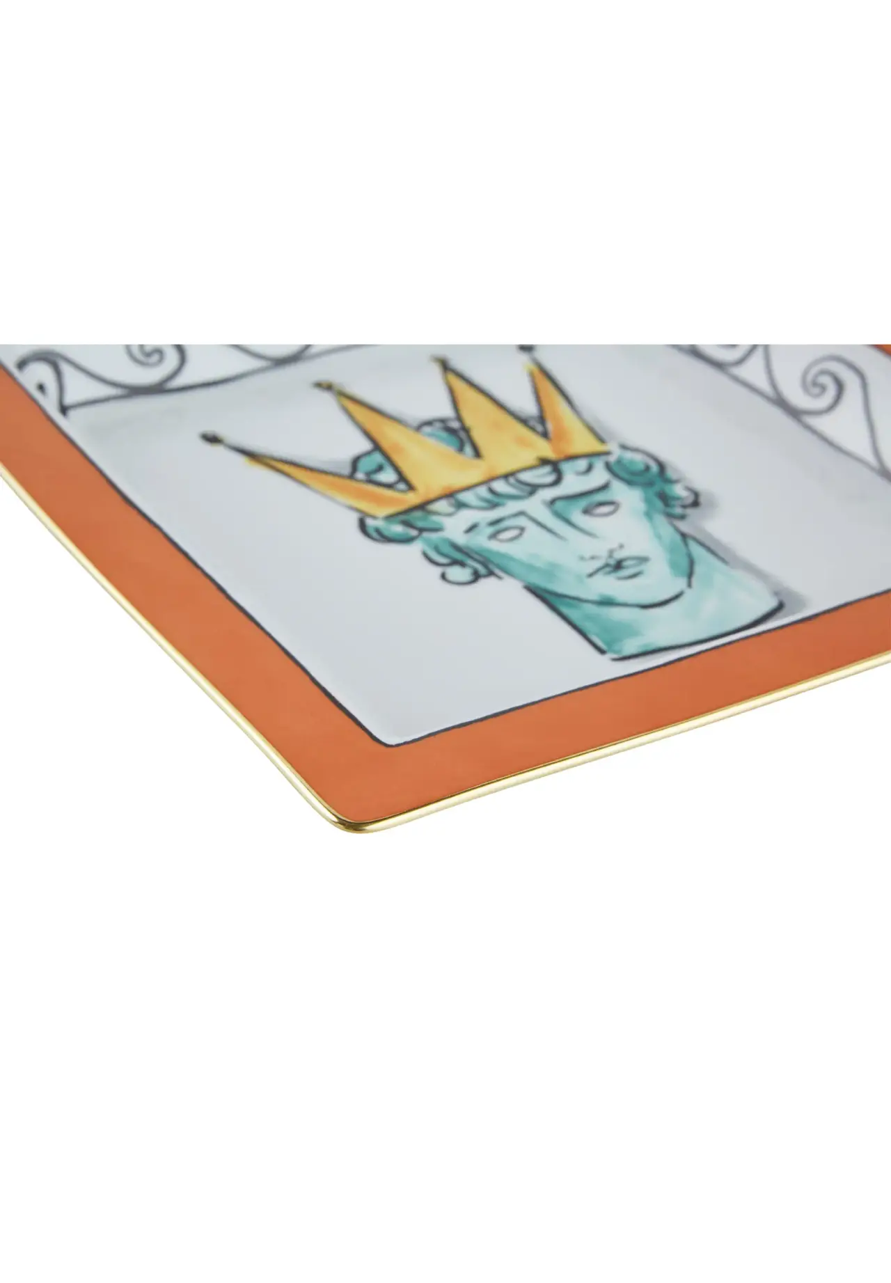 IL VIAGGIO DI NETTUNO / 24.5cm Square Tray ROCK ORANGE