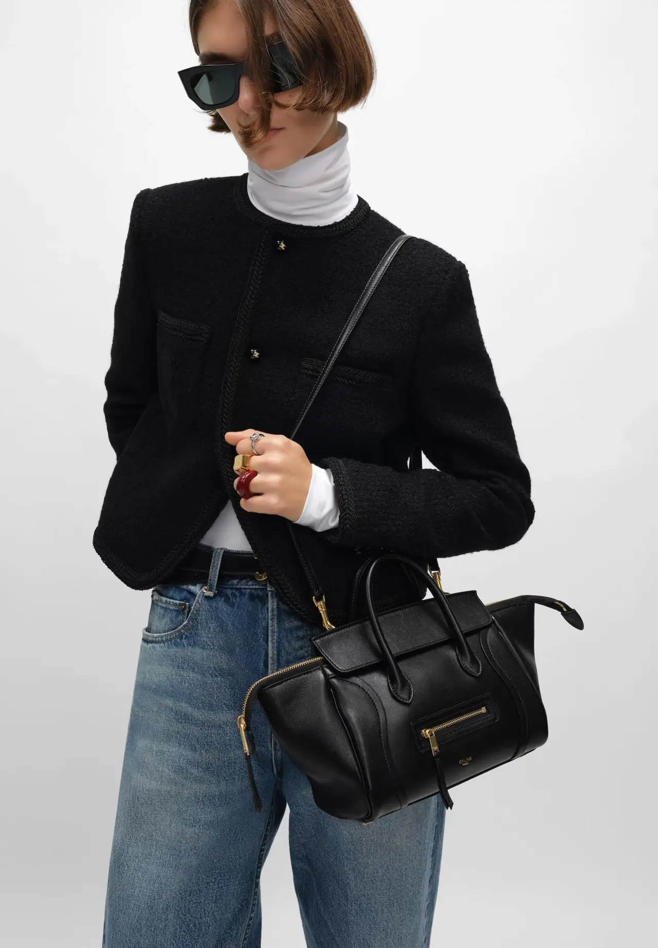 Little Luggage / Supple Shiny Lambskin | Matsuya Ginza