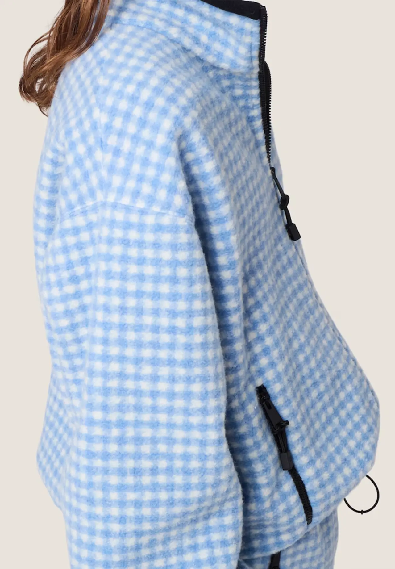 Gingham Fleece Jacket