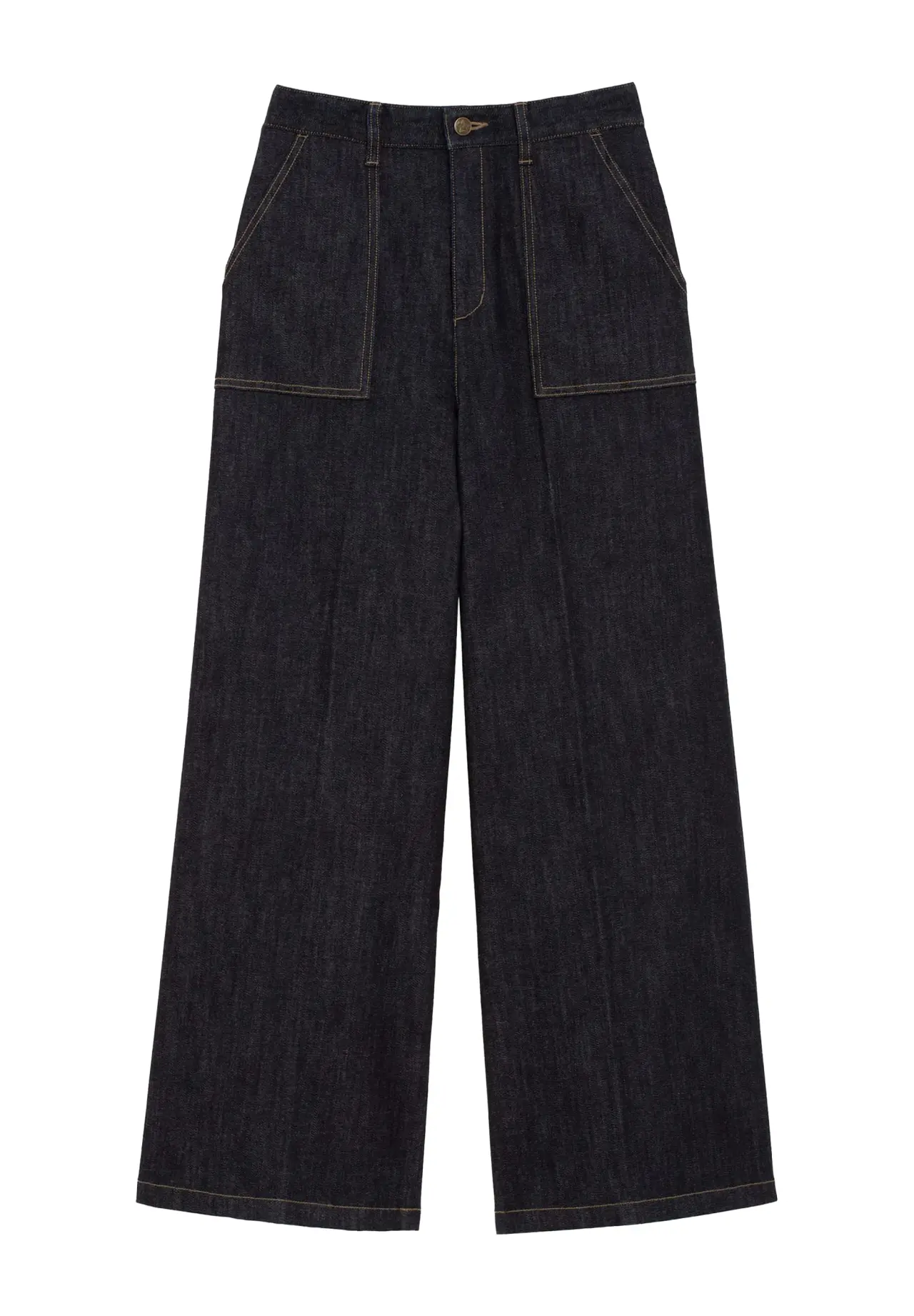 denim wide pants