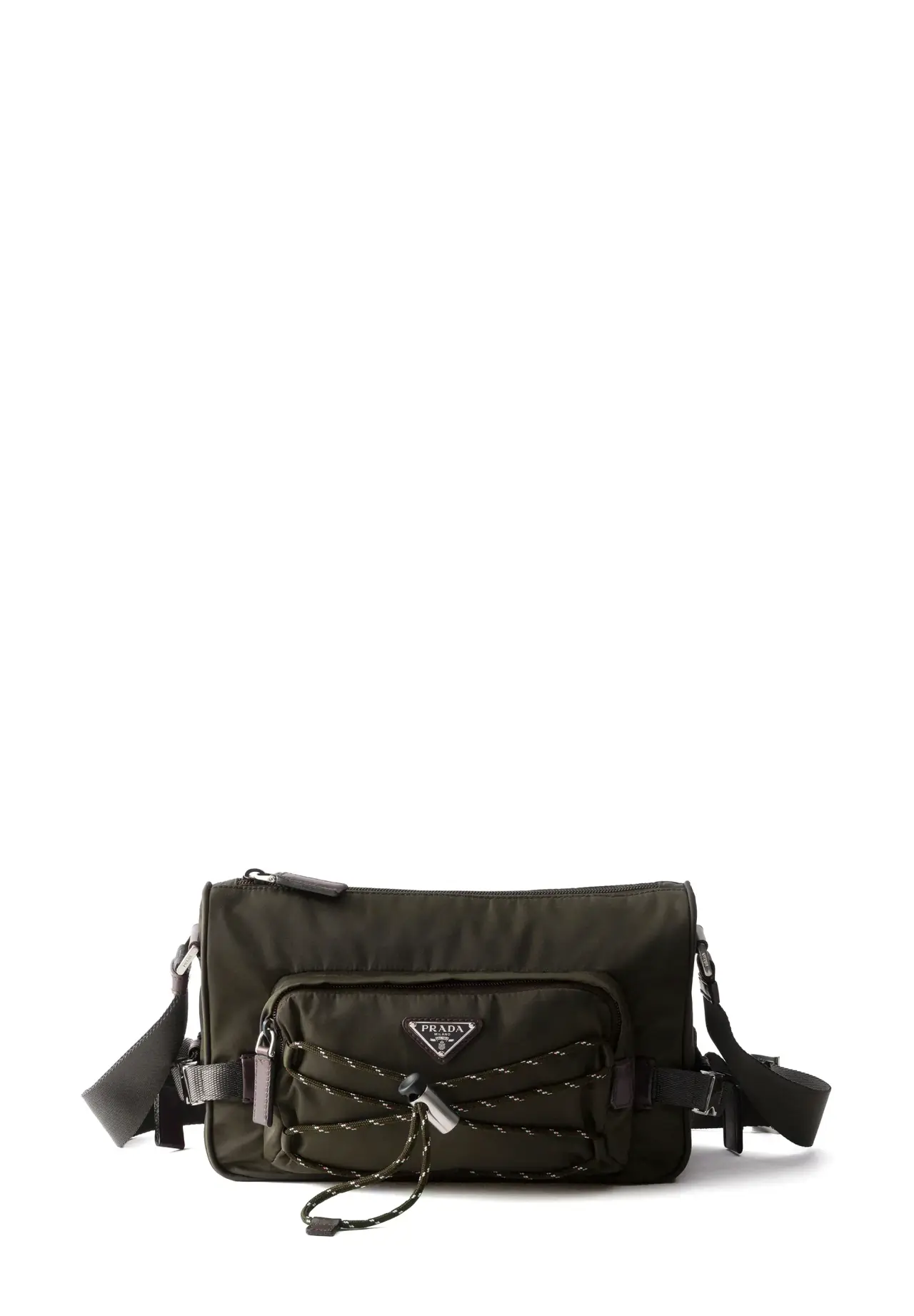 Prada Speedlock Re-Nylon × 皮革单肩包
