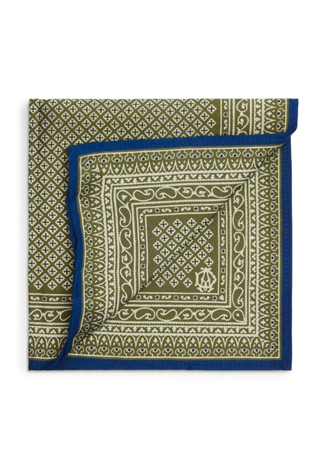 SILK MICRO DIAMOND NEAT SCREEN PRINT POCKET SQUARE