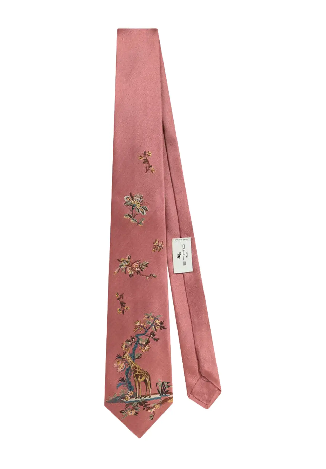  Giraffe Motif Silk Jacquard Tie