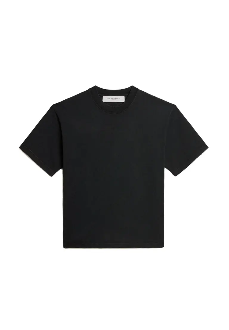 T-Shirt (Washed Black) with Upside-Down Logo on Back - Jersey Capsule