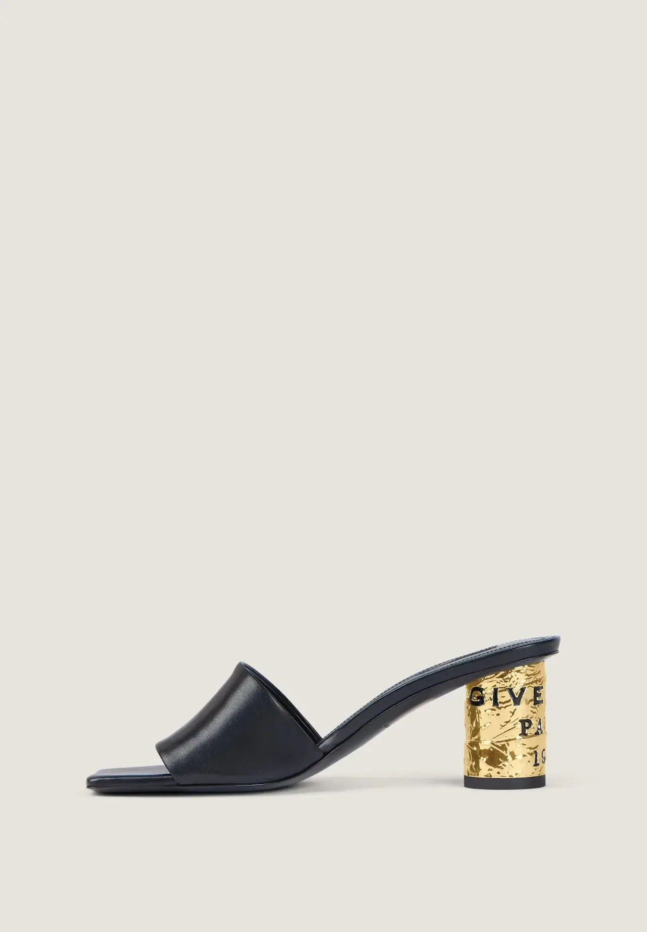 GIVENCHYテープ レザー ヒールミュール
