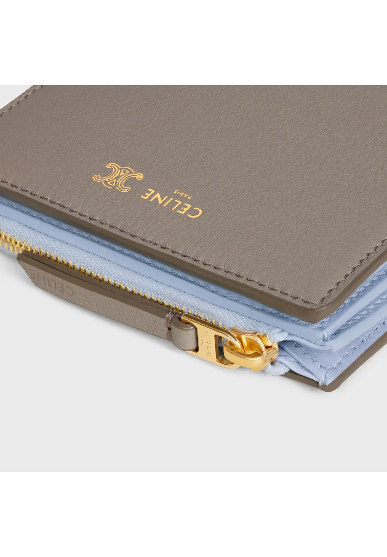 Compact Wallet Triomphe Stamp / Supple Grained Calfskin