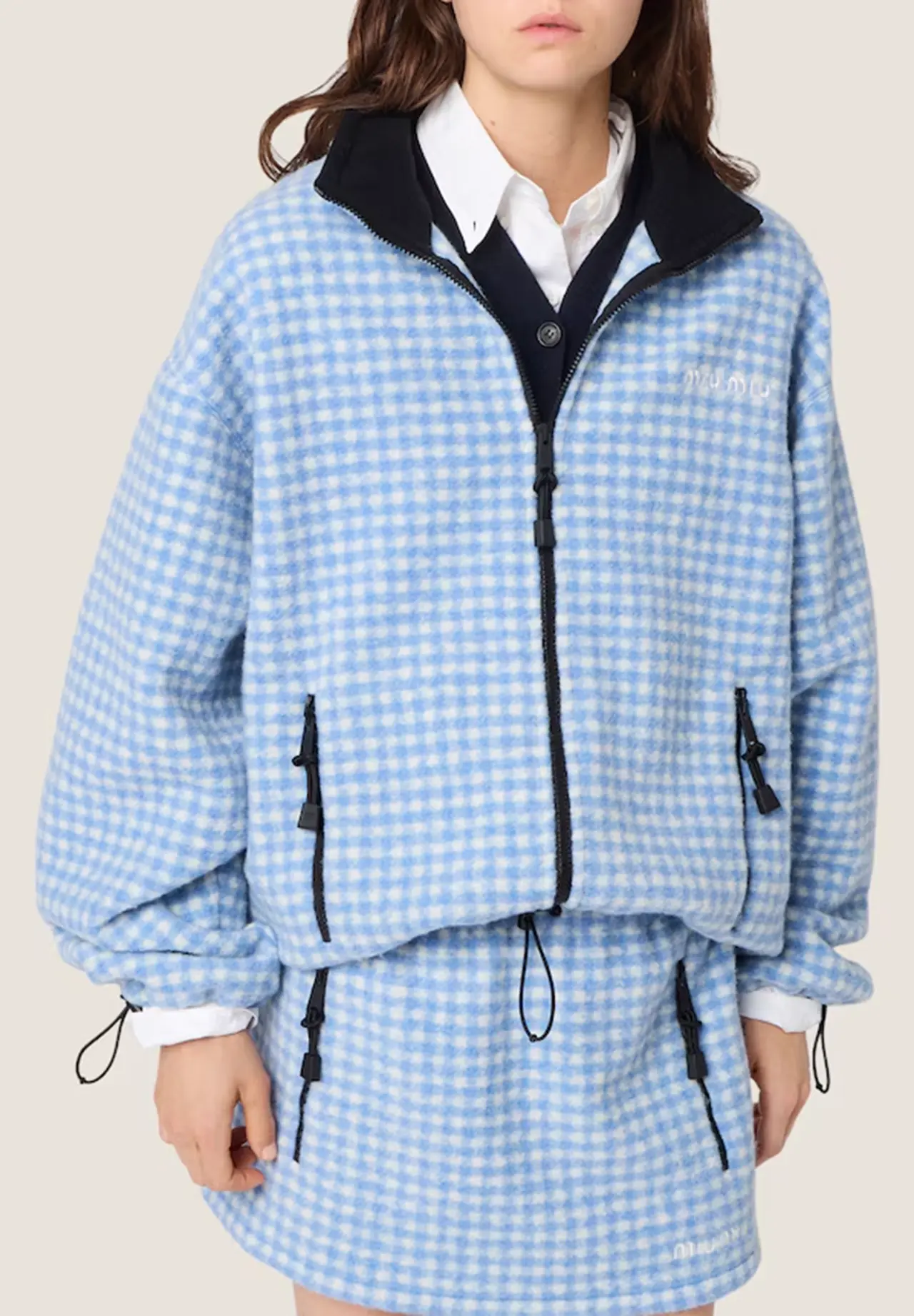 Gingham Fleece Jacket