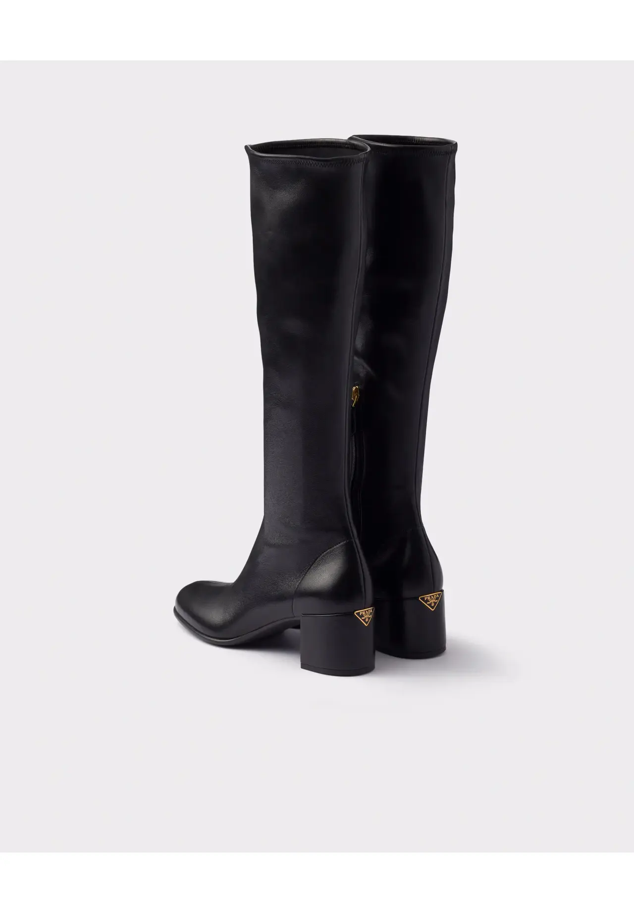 Stretch nappa leather boots