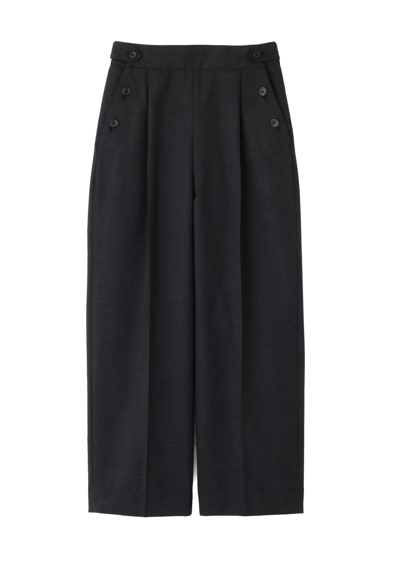 MUTED WOOL CHECK TROUSERS