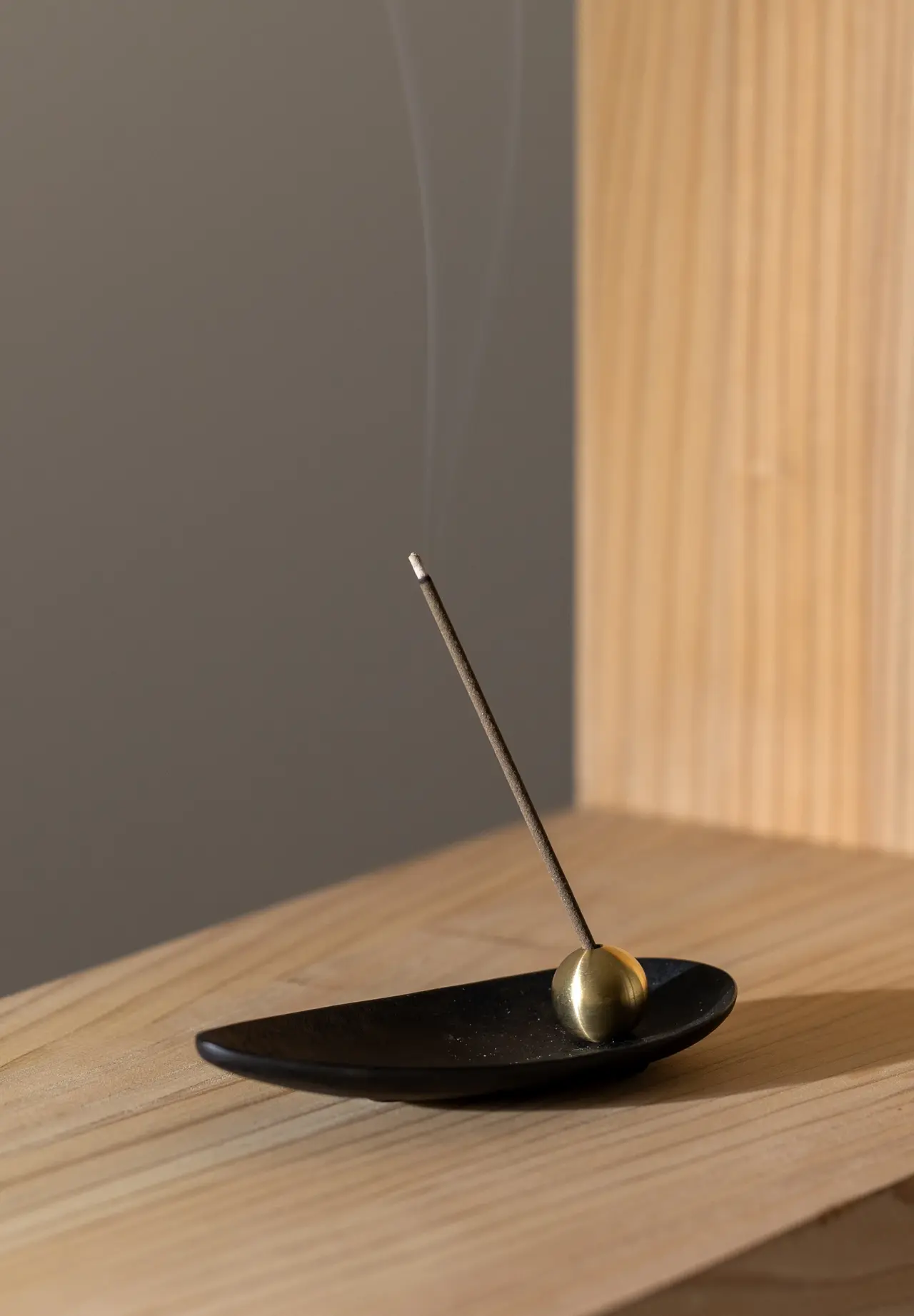 香の器セット - 笹 - 黒茶