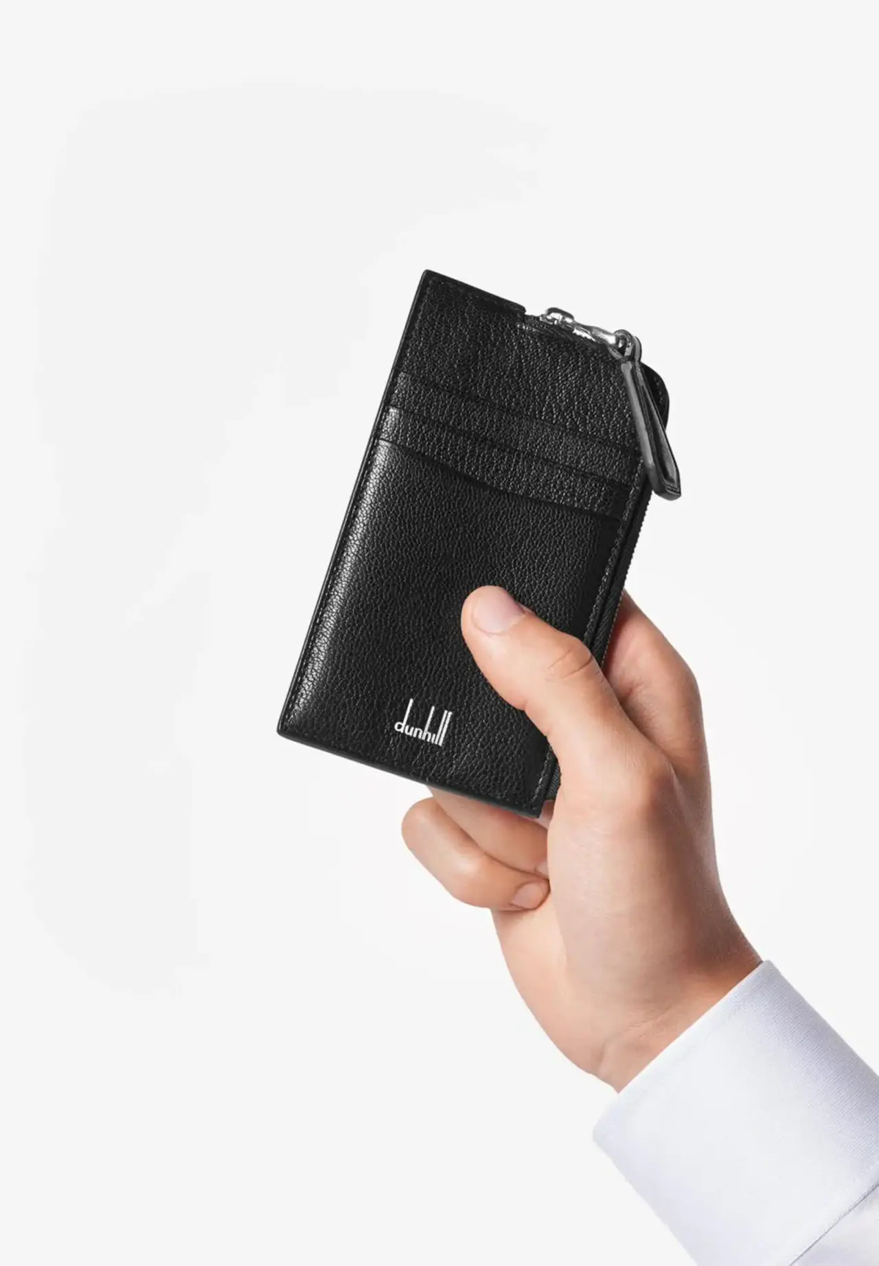 Fine Leather Zip Card Case