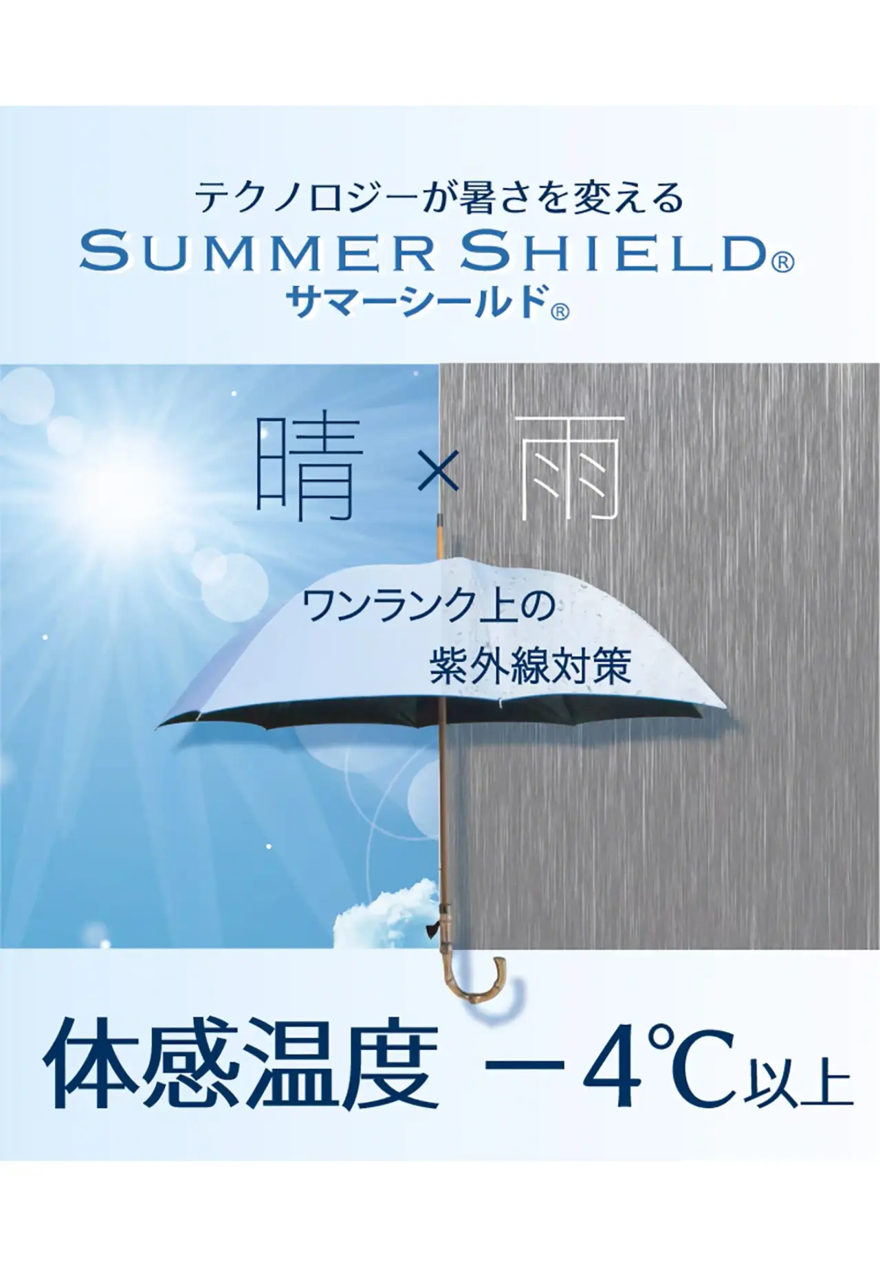 Beaurance （ビューランス）】サマーシールド リボン切り継ぎ加工晴雨