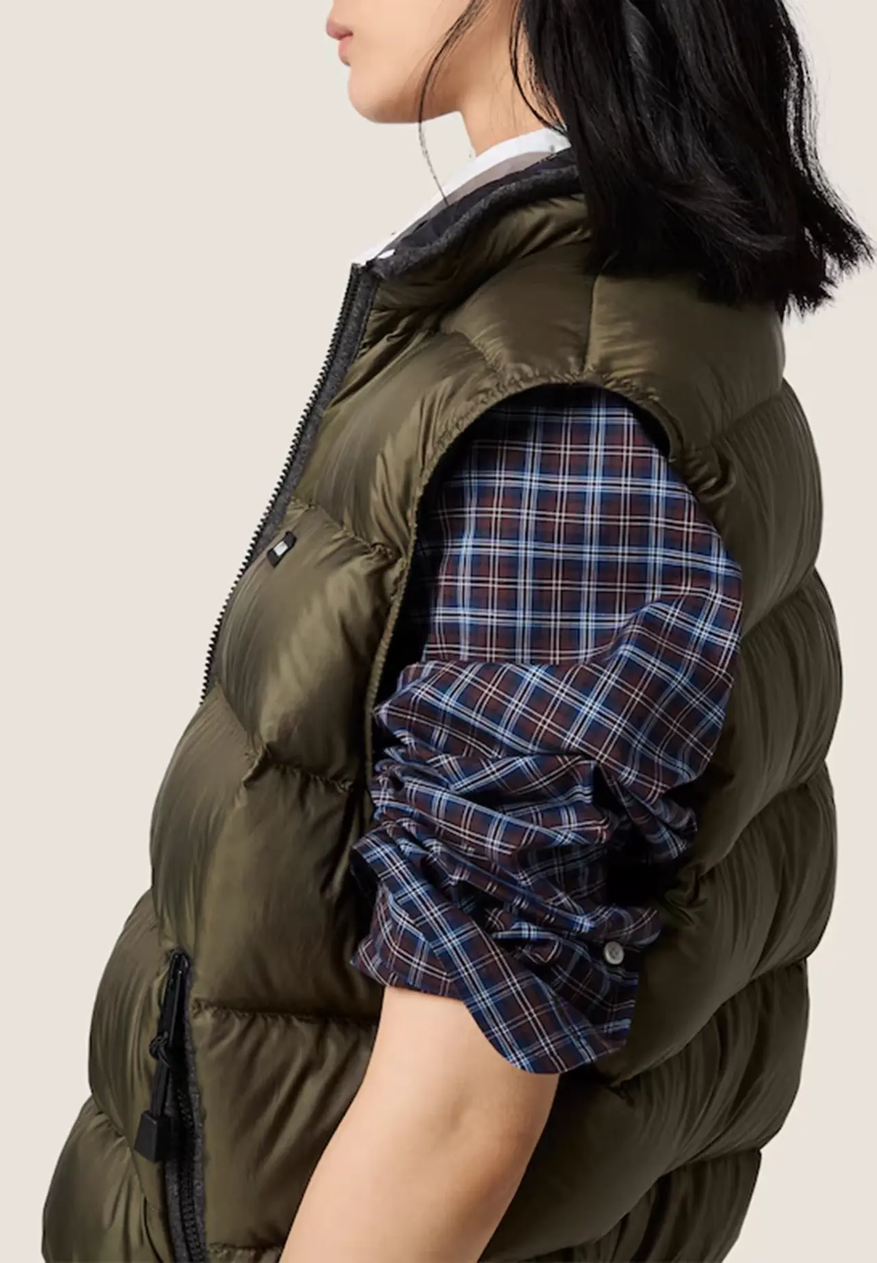Padded Light Pongee Vest