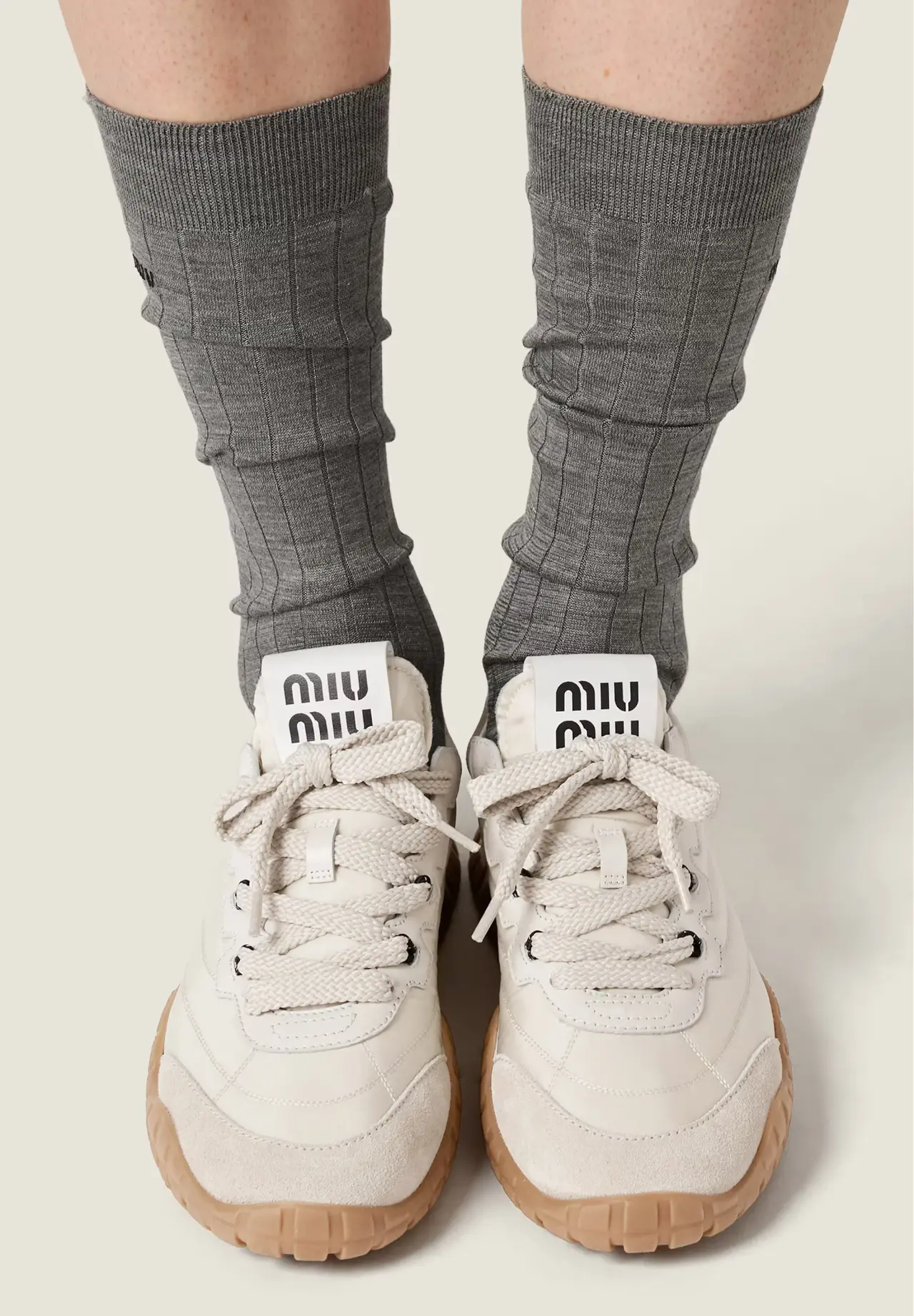 Tyre Technical Fabric x Suede Sneakers
