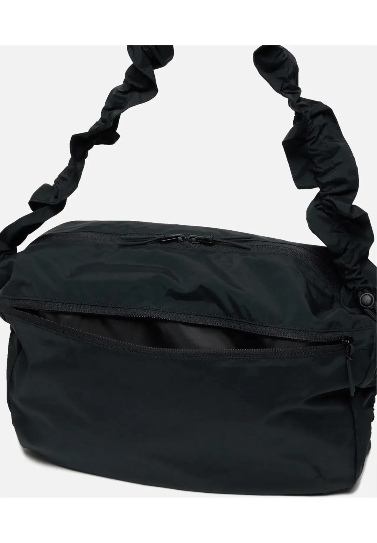 Water-repellent Ribbon Shirring Packable 2-Way Shoulder Bag