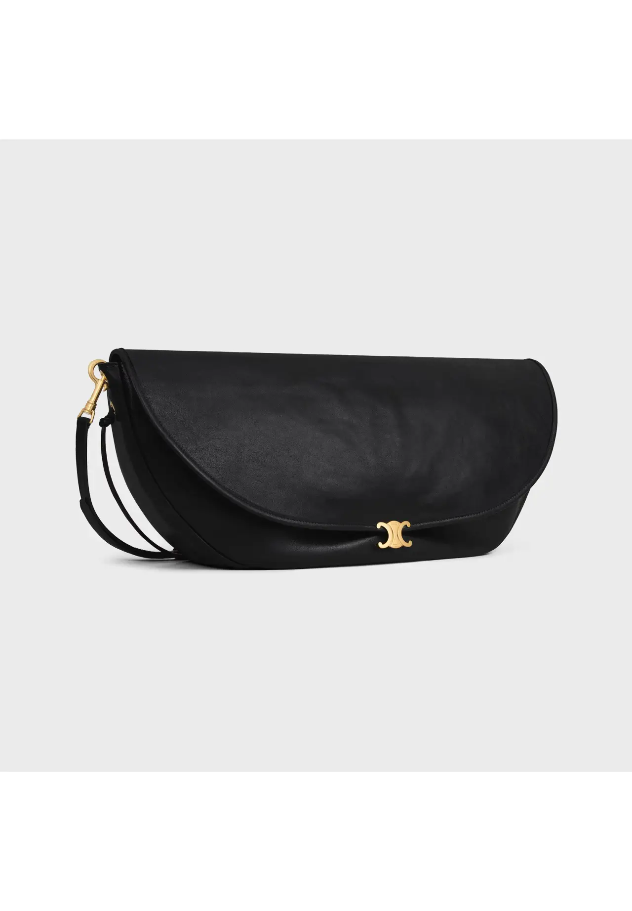 Half Moon Soft Triomphe Bag / Supple Shiny Lambskin