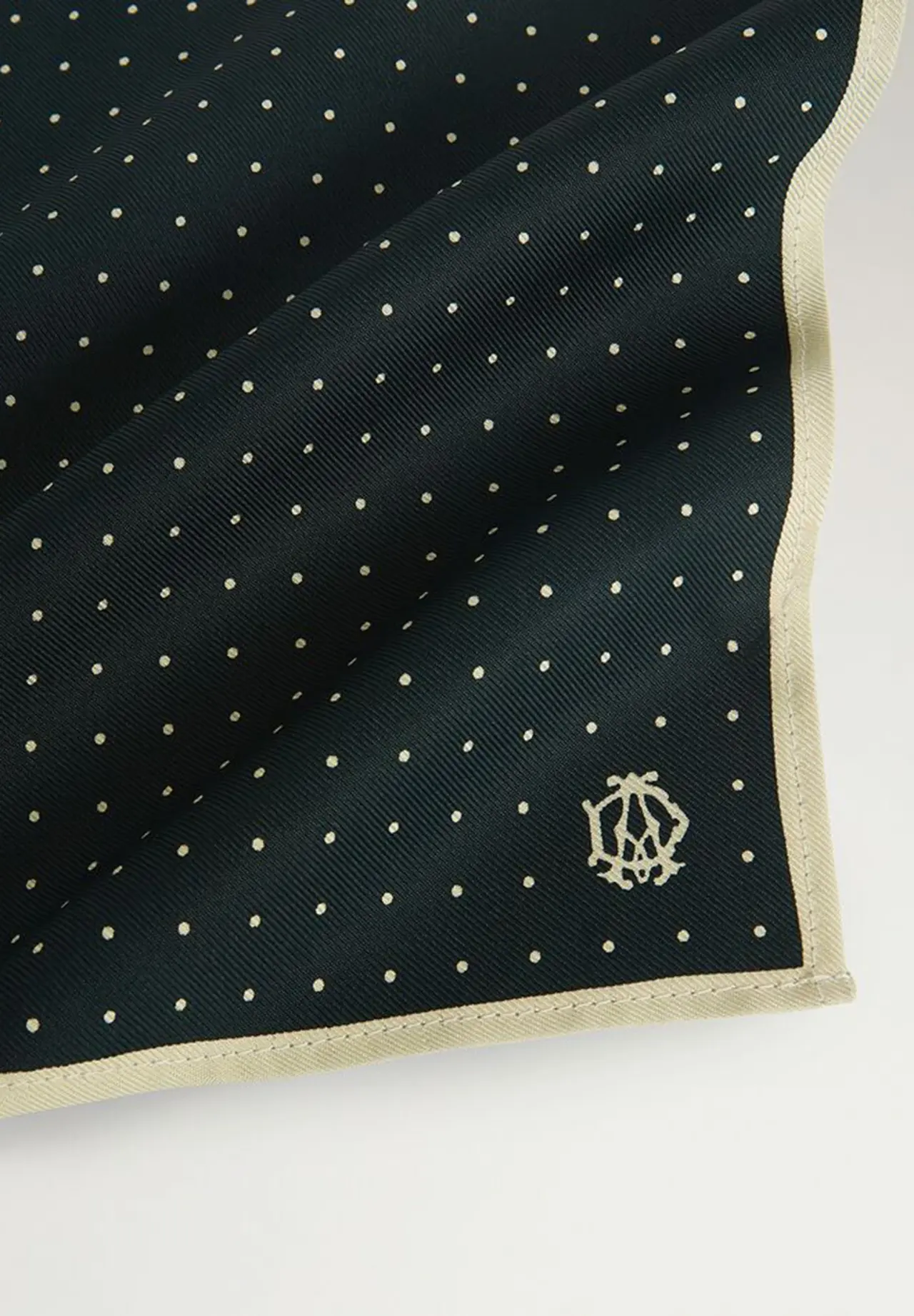 SILK POLKA DOT SCREEN PRINT POCKET SQUARE, R
